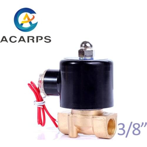 1/8" 1/4" 3/8" Brass Electric Solenoid Valve 12V 24V 220V 110V Normally Closed Solenoid Valve For Water Oil Air