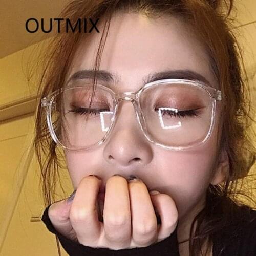 Fashion Oversize Glasses With Transparent Lens Blue Light Blocking glasses Anti Eyestrain Decorative Eyewear Frame for Women Men