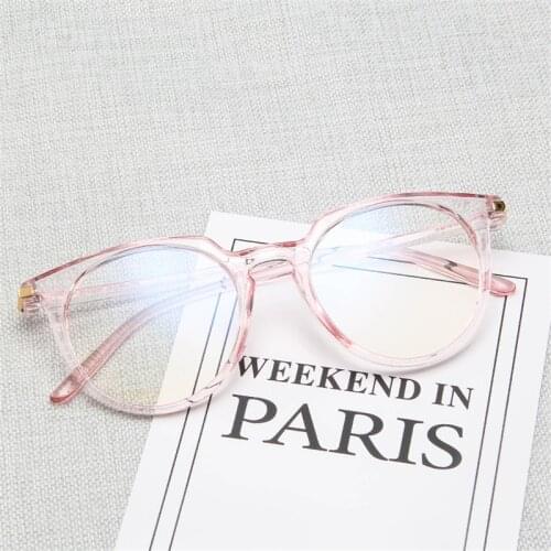 Fashion Pink Glasses Woman Anti Blue Light Blocking Glasses Transparent Myopia Glasses Men Women Anti blue ray Spectacles Frame