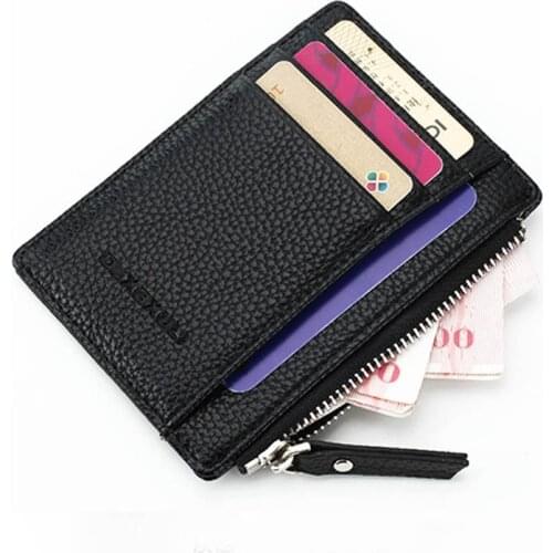 New Arrival Mini Womens Leather Wallet With Coin Pocket Small Money Bag For Men Credit Card Holder Slim Ladies Purse