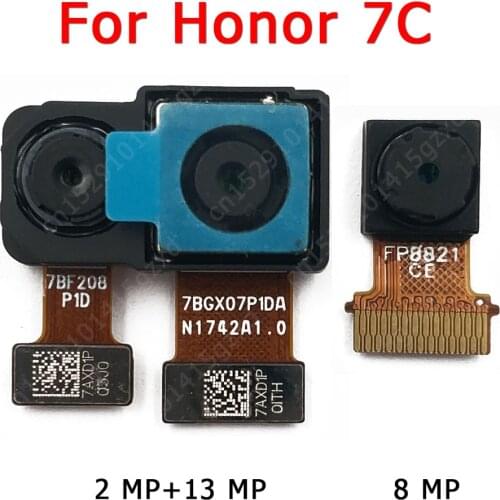 Original Front and Rear Back Camera For Huawei Honor 7C Main Facing Camera Module Flex Replacement Spare Parts