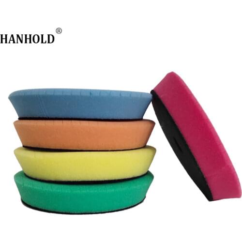 5PCS Car Polishing Kit 6 Inch Car Polish Buffing Pad Sponge Foam Pad Polishing Pad for Car Polisher Mirror Finish Polishing Disk