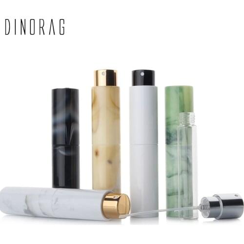 Mini Portable Refillable Perfume Spray Bottle Marbling Aluminum Makeup Water Atomizer Bottle Empty Container Travel Bottle Tool