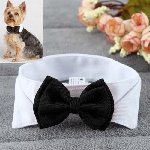 Pet Puppy Dogs Adjustable Bow Tie Collar Necktie Bowknot Bowtie Holiday Wedding Decoration Accessories