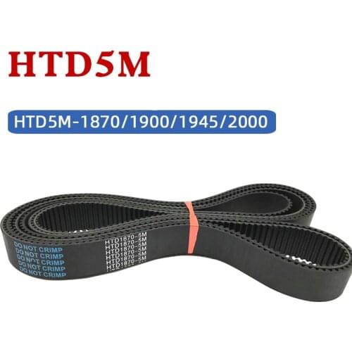 HTD 5M Rubber Synchronous Belt 1870 1900 1945 2000 mm Tooth Belt Transmission Pitch=5mm Arc Tooth Drive Belts