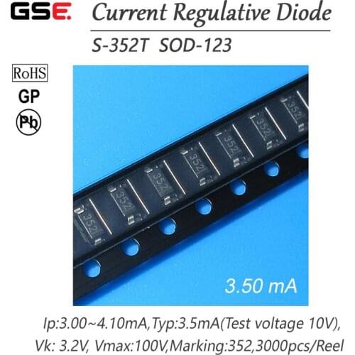 S-352T 3.50MA SMD SOD-123 CRD / CURRENT REGULATIVE DIODE NEW 10PCS/LOT