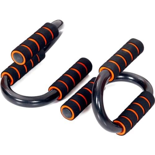 1 Pair S Shape Fitness Push Up Bar Steel Push-Ups Stands Grip Fitness Chest Training Exercise Equipment