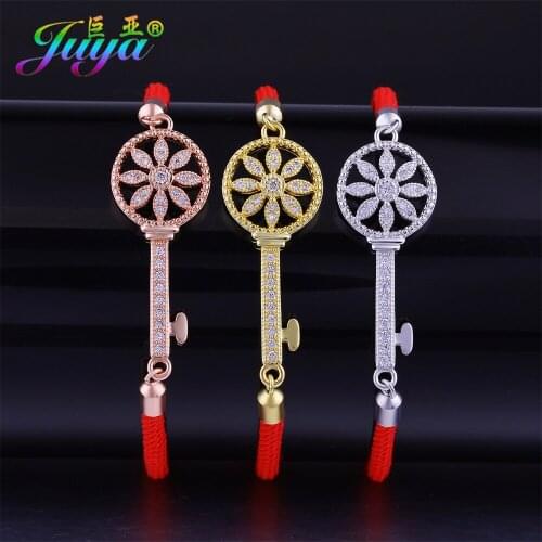 Wedding Jewelry Gift Bracelets For Women Men Gold//Rose Gold Indian Jewelry Flower Key Charm Bracelets