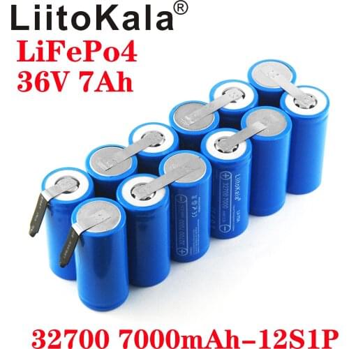 LiitoKala 36V 7Ah 14ah 21ah 32700 7000mAh lii-70A LiFePO4 Battery 35A Continuous Discharge Maximum 55A High power battery DIY