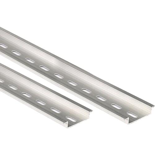 5pcs Universal Type 35mm 0.5 Meter Aluminum Slotted DIN Rail for C45 DZ47 Terminal Blocks Contactor etc