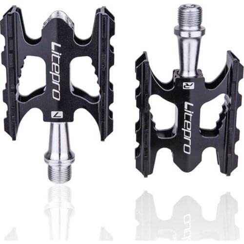 Bike Pedal Ultra Light Folding Bearing Aluminum Alloy Bicycle Pedal Non-slip Fit Bearing Quick ReleaseUniversal Ped Bicycle Part