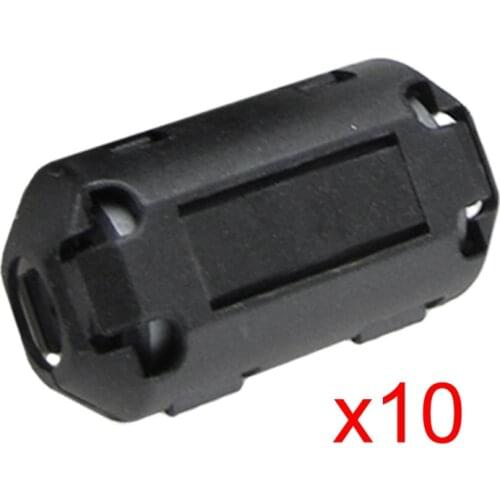 10 Pcs Movable 7mm Inner Diameter Black Ferrite Core Ring Cable Clip