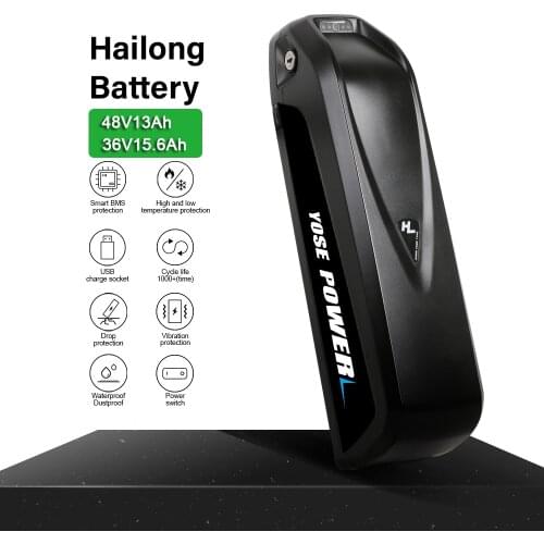 Hailong Ebike Battery 36V 48V 18650 Lithium Battery with USB for Electric Bike Batterie Velo Electrique for 1000W Motor