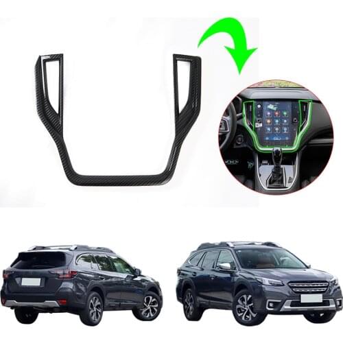 Accessories Touch Screen Car Display Navigation Screen Trim Cover ABS Carbon Fiber Trim Cover For Subaru Outback 2021