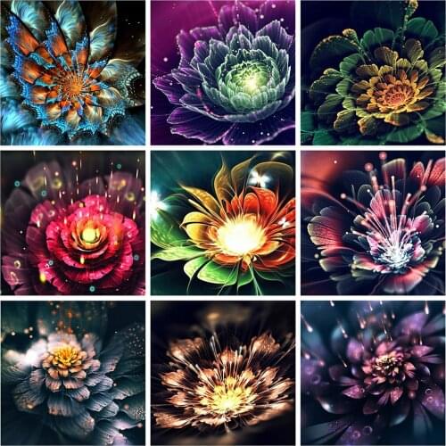 HUACAN DIY 5D Diamond Painting Flower Full Square/Round Diamond Embroidery Art Cross Stitch Home Decor Craft Kit