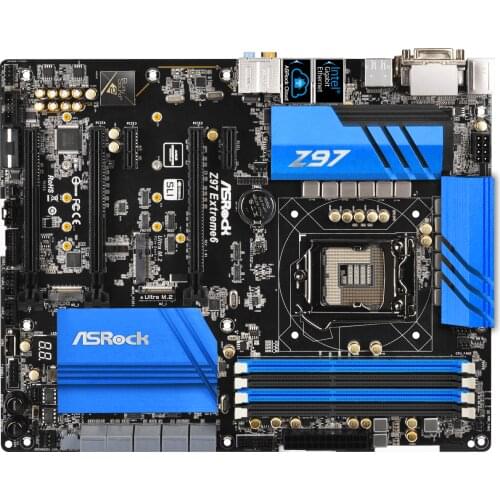 Used original slot LGA1150 Z97 motherboard for ASRock Z97 Extreme6 desktop board USB3.0 SATA3 DDR3