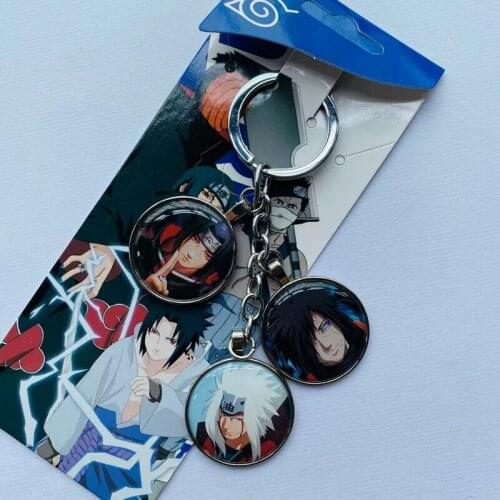 4Kinds Ninja Akatsuki Sakura Jiraiya Gaara 3 Pendant Toy Key Chain Keyring