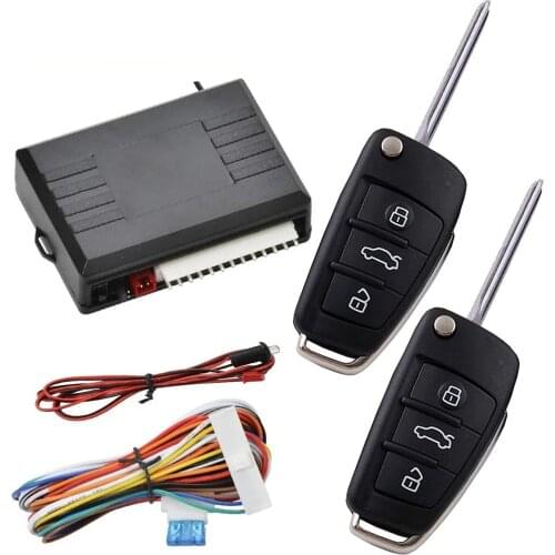 Car Keyless Entry System, Vehicle Remote Central Control Box Kit with 2 Keys for Security Door Lock/Unlock Auto Window Output