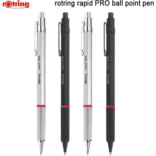 Rotring Rapid PRO M ballpoint pen blue ink Metal Pen holder black/silver ball pen 1 Piece