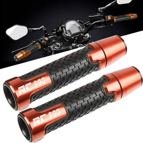 For RC390 Aluminum + plastic motorcycle handlebar grips sets For RC390 RC 390 RC-390 2014 2015 2016 2017 2018