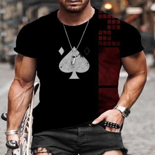 2021 Summer New Mens T-shirt 3D Dyeing Printed O-Neck Fashion Oversized Vintage Short Sleeve T Shirts Harajuku Gothic Tshirts