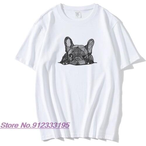 French Bulldog Puppy T Shirt Dog Cute Animals Pet Vintage Tee Shirt Mens Christmas Tees Round Collar Fitness T Shirts