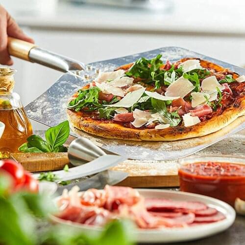 Hot Pizza Pusher Pizza Peel Made Of Stainless Aluminum 90Cm Practical and Solid Thread Pizza Lifter with Rounded Edges