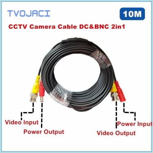 BNC DC Power Video Security CCTV camera Cable 10m for Analog AHD CVI TVI Power Video Cable Surveillance Camera DVR System