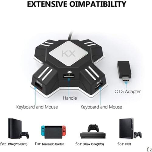 10 Pcs Gamepad Controller Converter for PS4 Keyboard Mouse Adapter for Xbox One Game Handle Accessories