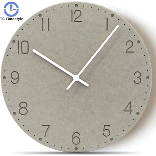 Retro Round Wooden Wall Clock Minimalist Creative Silent Quartz Hanging Clock Living Room Bedroom Office Home Decor Clock