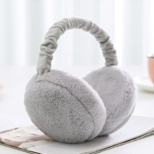 Soft Plush Earmuffs Winter Warmer Women Men Fashion Solid Color Outdoor Cold Windproof Protection Portable Folding Earmuff