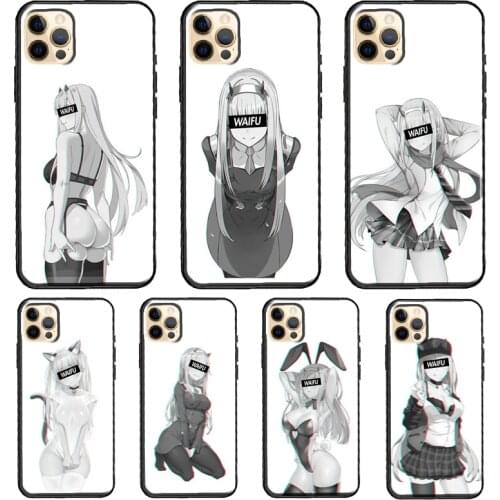 Darling in the FranXX Zero Two Waifu Soft Phone Case For iPhone X XR XS MAX 12 mini 11 Pro Max 6S 8 7 Plus 5S SE 2020 Shell