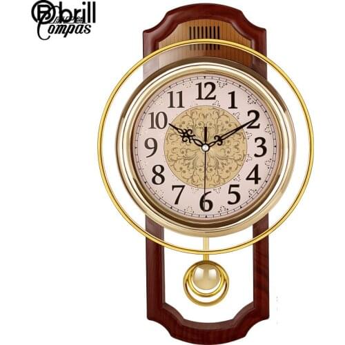 Vintage Swing Clock Wall Clocks Luxury Home Decor Living Room Hanging Tables 3d Bedroom Silent Pendule Murale Orologi Da Parete