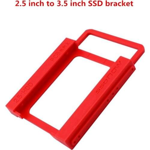 2PCS/lot 2.5 to 3.5 Inch SSD HDD Hard Disk Mounting Adapter Bracket Dock Holder Plastics Red For Notebook PC SSD Holder