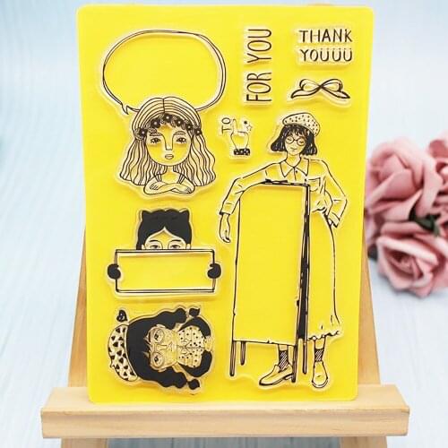 Reading/writing series Clear Stamps/seal For DIY Scrapbooking photo paper craft card making silicone stamps for Decoration