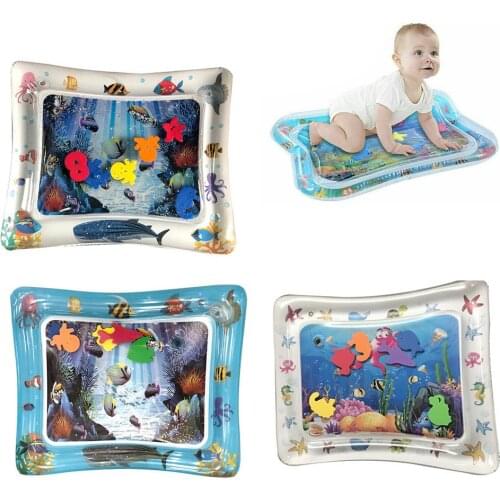 Cute Shark/Octopus BPA Free Water Play Mater Infant Kids Inflatable Cushion Pad