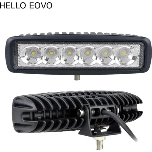 HELLO EOVO 2pcs 6 Inch 18W LED Work Light for Indicators Motorcycle Driving Offroad Boat Car Tractor Truck 4x4 SUV ATV 12V
