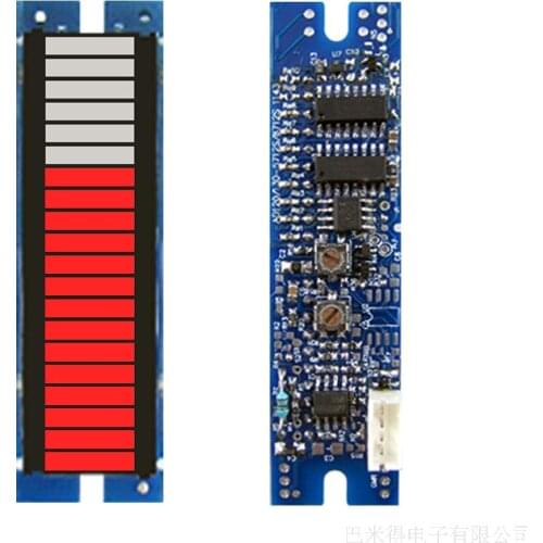 20 Segment LED Light Column Display Module Red DC5V Power Supply 0-5V Input