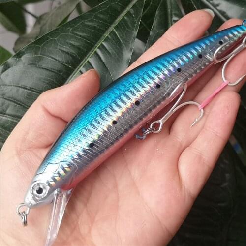 Swolfy 60g Sinking Minnow Fishing Bait 14cm Big Sea Lure Isca Artificial Lurre 3D Eyes Fishing Tackle