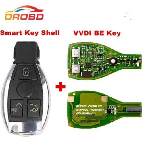 Xhorse VVDI BE Key Pro Improved Version and For Benz Smart Key Shell 3 Button for Mercedes Benz 3 Button Key Shell