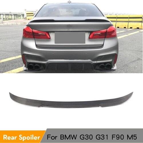 Rear Spoiler for BMW 5 Series G30 G31 Base Sedan M Sport F90 M5 2017 - 2019 Carbon Fiber Trunk Boot Lip Wing
