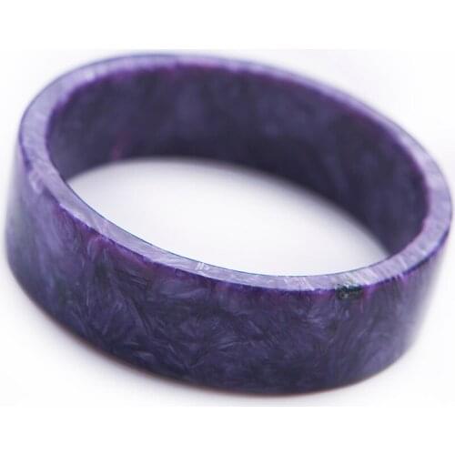 Genuine Purple Natural Charoite Gems Bangle Women Lady Fashion Crystal Natural Stone Bangle Bracelet Inner Diameter 51mm
