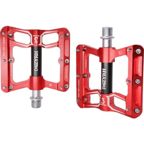 1 Pair Road Mountain Bike Non-slip Flat Pedals MTB Bicycle Cycling Accessories Aluminum Alloy 3 Sealed Bearings Pedals