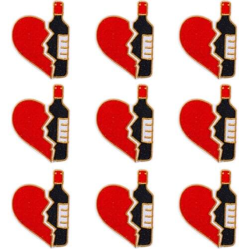 Pulaqi 10PCS Pin Patch Letters Wholesale Patches Iron On Patches For Clothing Cartoon Stripe Wholesale Dropship Custom Patch