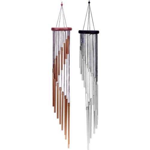 18 sand pipe wind chimes hanging decoration real wood tuning tube big wind chimes birthday gift home decoration hanging ornament