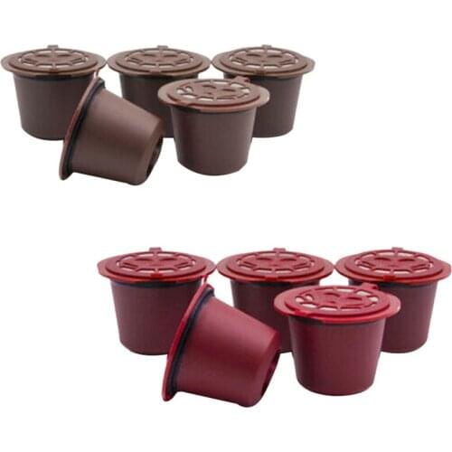 Hot 5/Pcs Stainless Steel Filter Reusable Coffee Capsules for Nespresso Machines