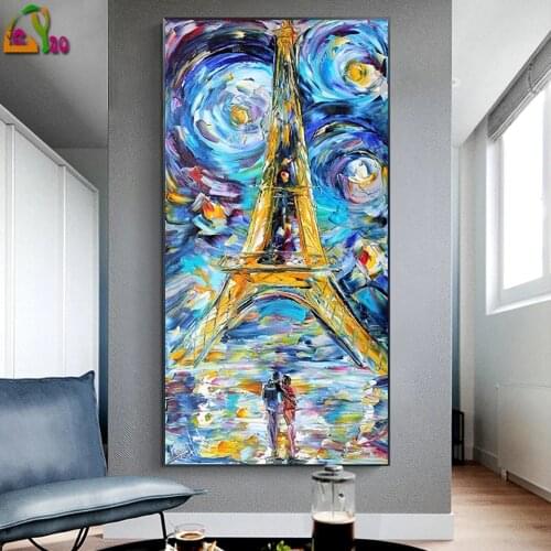Diy Diamond Painting Tower Of Paris Starry Full Square Round Diamond Embroidery Landscape Cross Stitch Needlework Mosaic Decor