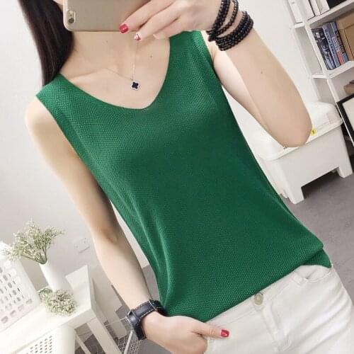 White Crop Top Black-and-white Knitted Waistcoat With Spring And Summer New Loose Cotton Hemp Sling Undercoat Sleeveless Jacket