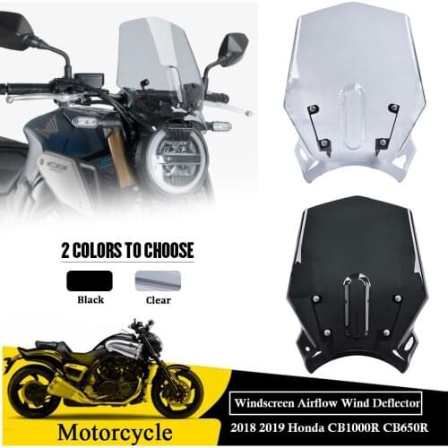 For 2018 2019 Honda CB1000R CB650R Windscreen Airflow Wind Deflector CB 1000R 650R Windshield Flyscreen Fly Screen Wind Shield