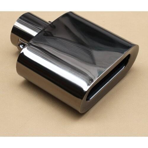 Stainless Steel Muffler Tailpipe Rear Pipe End TipTail Exhaust Silencer Cover 56mm 2.2" Inlet Universal Auto Accessories Part